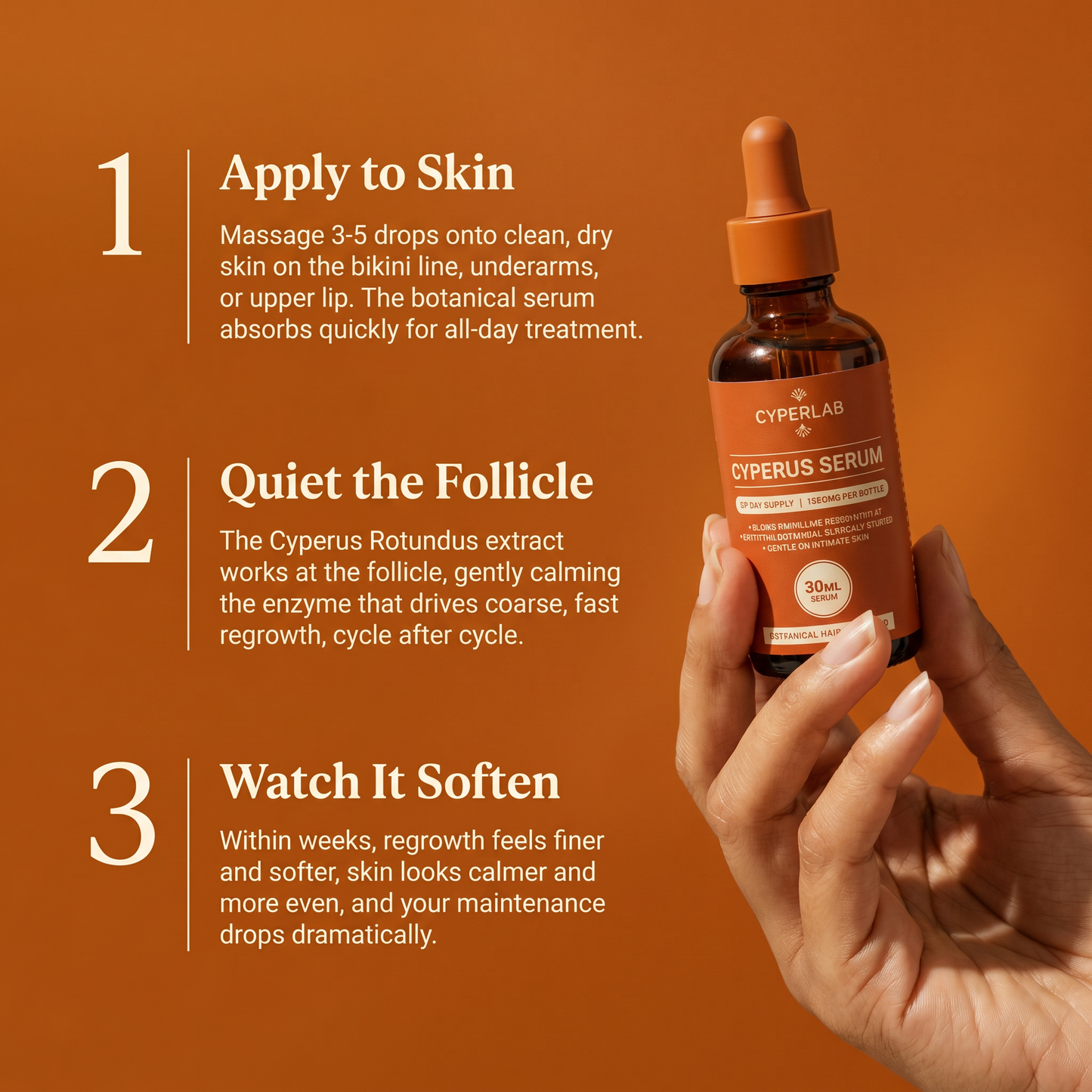 CyperLab — A Few Drops of This "Miracle Botanical" Replaces Laser, Waxing, and Daily Shaving