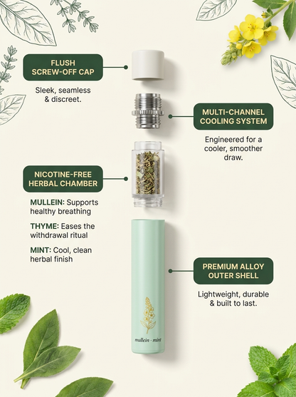Mullein Botanical Pen  — Inhale A Few Puff Of This "Miracle Pen" To Replace Smoking Or Vaping Daily